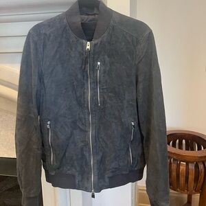 All Saints Kemble Suede Bomber Jacket